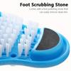 Massage Foot Scrub Slippers, Suction Cup & Hollow Design, Soft Bristles + Foot File, Exfoliating & Anti - Slip for Bathroom