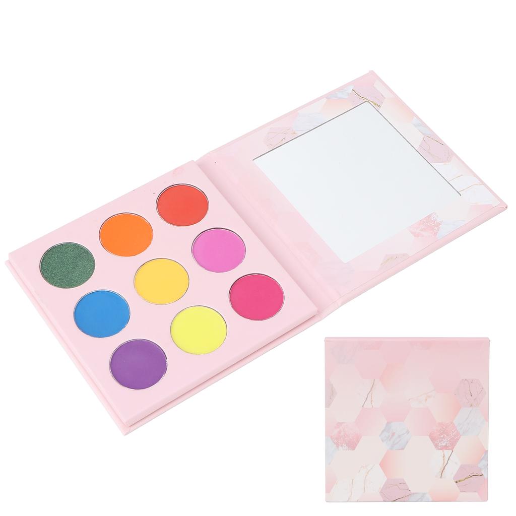 Eyeshadow Palette 9 Colors Portable Long Lasting Eye Makeup Pallet Pigmented Cosmetics Gift 0.2oz