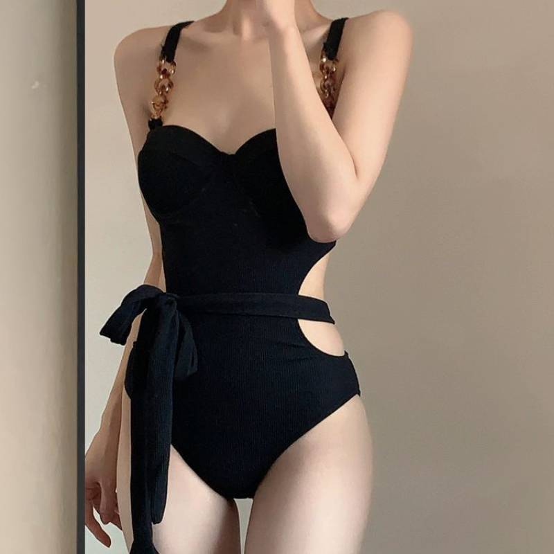 Classic Swimsuit Women One Piece Polyester Supportive Backless For Water Sports
