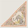 30% Silk 70% Cashmere Scarf Women Hand Rolled Fashion Print Triangle Scarves Wraps Bandana Big Hijabs Female Foulard