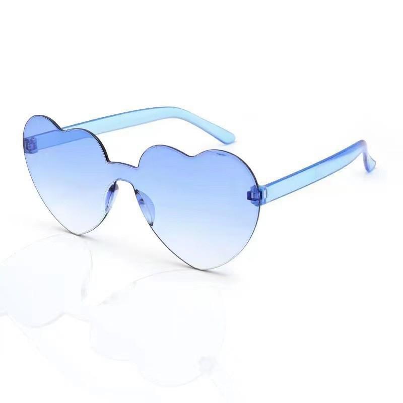 Trendy Heart-Shaped European-American Sunglasses for Women - Masquerade Party & Fun Glasses