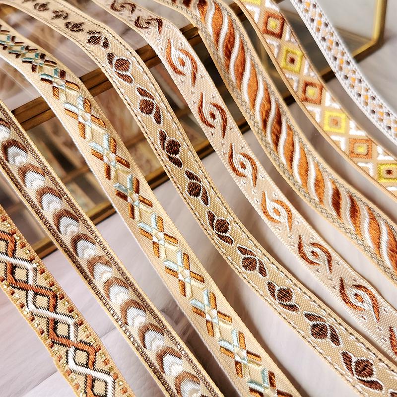 Misi Ethnic Embroidery Jacquard Ribbon for DIY Doll Clothing