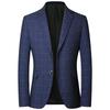 Spring Autumn Men's Wedding Suits Blazer Check Autumn Single Breasted Suits Blazers Men Blazer for Men's