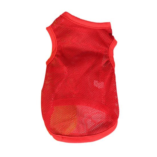

Рубашка для собак, однотонная дышащая сетчатая ткань, быстросохнущая футболка для щенков на лето XS красный