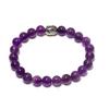 Natural Sage Amethyst Gemstone Handmade 925 Sterling Silver Bracelet 7-8" ASB-3040