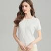 Women's Elegant Silk-Blend Beaded Knit Tee