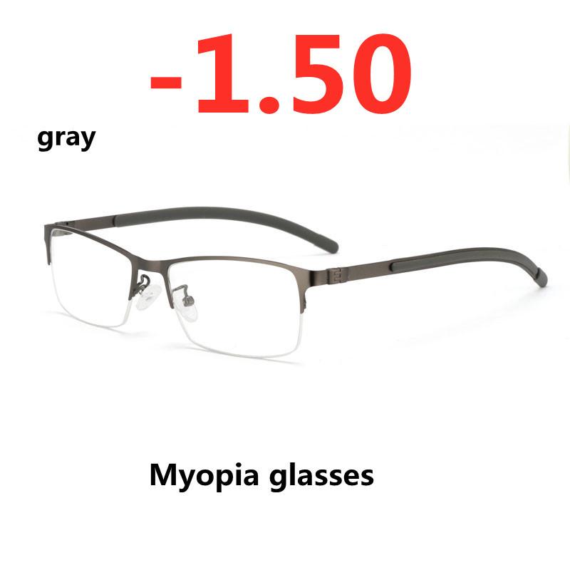 Ochelari pentru miopie anti-lumină albastră Ramă Femei Bărbați Metal Student Finisat Ochelari miop -0,5 -1 -1,5 -2 -2,5 -3 -3,5 La -6