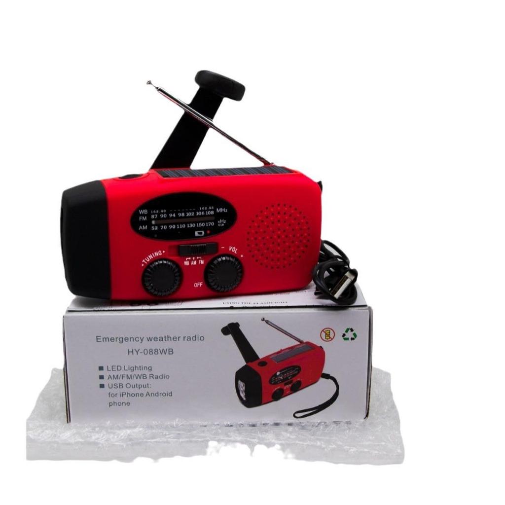 Hand-Crank Solar Emergency Radio with Light Function