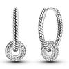925 Silver Earrings Colorful Oval Gemstone Earrings Charm Hoop Earrings for Women Big Circle Fashion Silver Jewelry