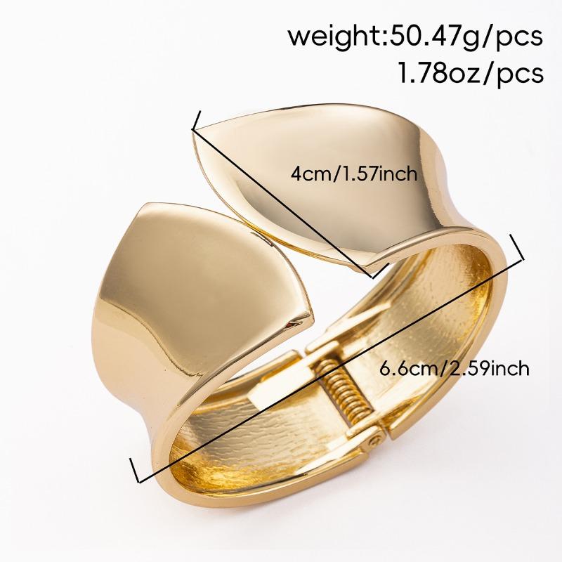 

Сплав Открытый Браслет Неправильный Гальванический Браслет Ювелирные Изделия Женский Глянцевый Преувеличенный Браслет