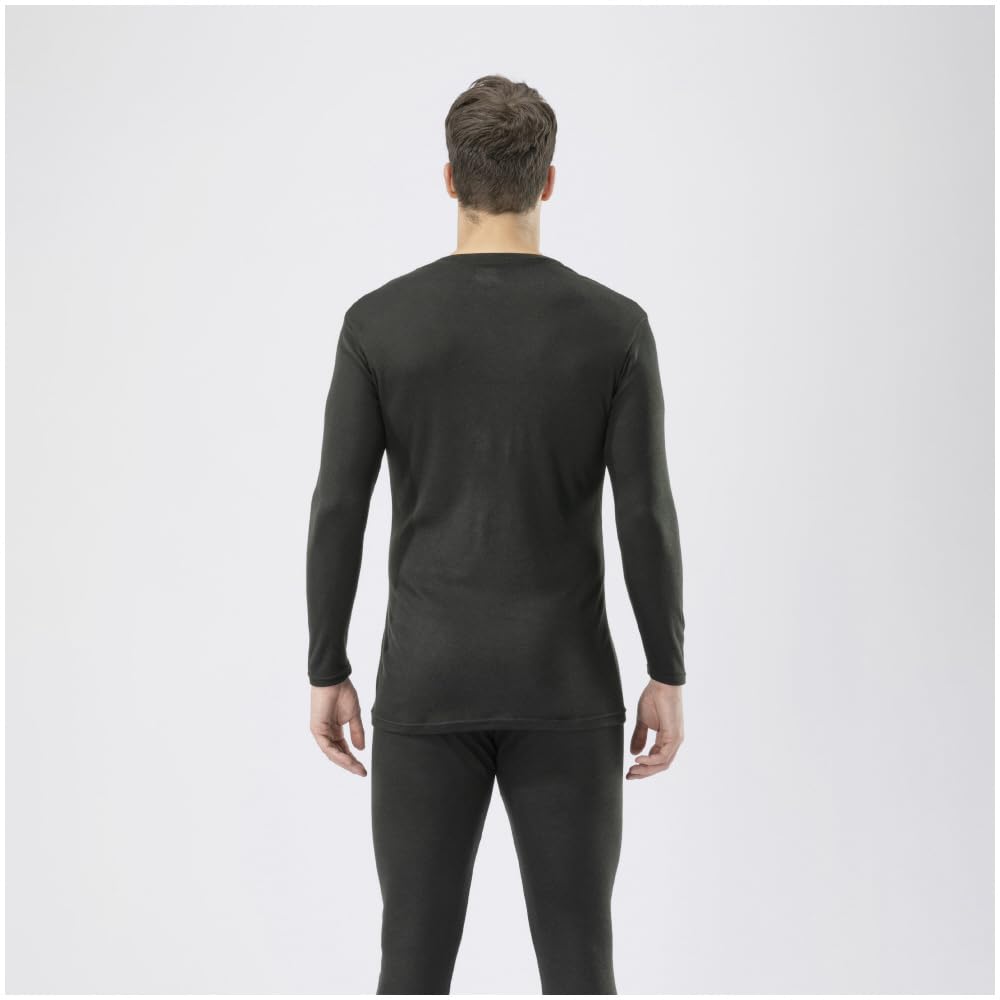 Mizuno Breath Thermo a innerwear for everyday size C2JAA622 Underwear, medium-weight, soft, heat-generating wear, V-neck, 3/4-sleeve shirt, men's,