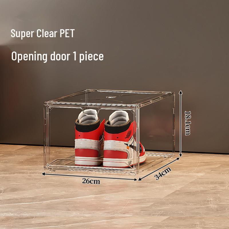 Acrylic Magnetic Shoe Storage Box – Transparent, Anti-Oxidation Shoe Cabinet and Rack for Sneakers.