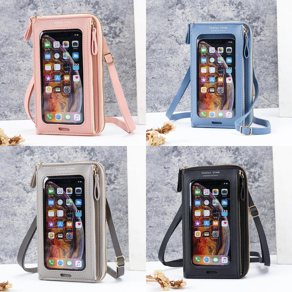 Borsa per Telefono Touch Screen da Donna con Design Antifurto e Tasca Portafoglio Multifunzione
