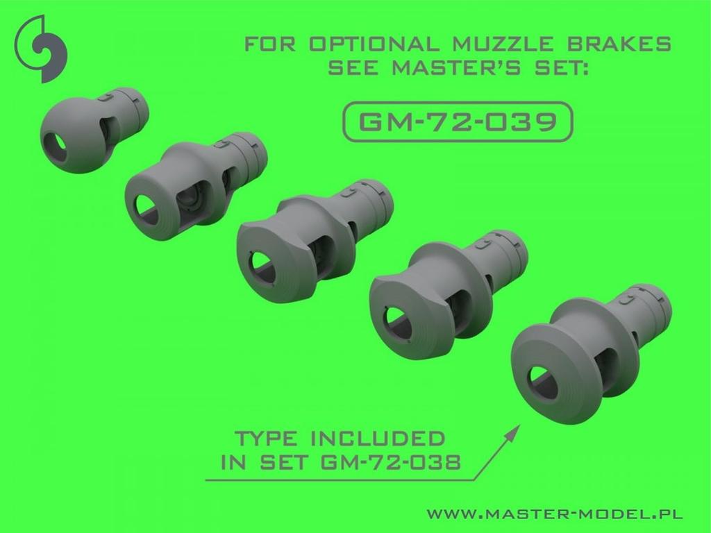 Master Model WW2 German StuK 40 Barrel StuG Plastic Model Parts 1/72 7.5cm L/48 (for III/IV Saukopf) GM-72-038 (Tank)