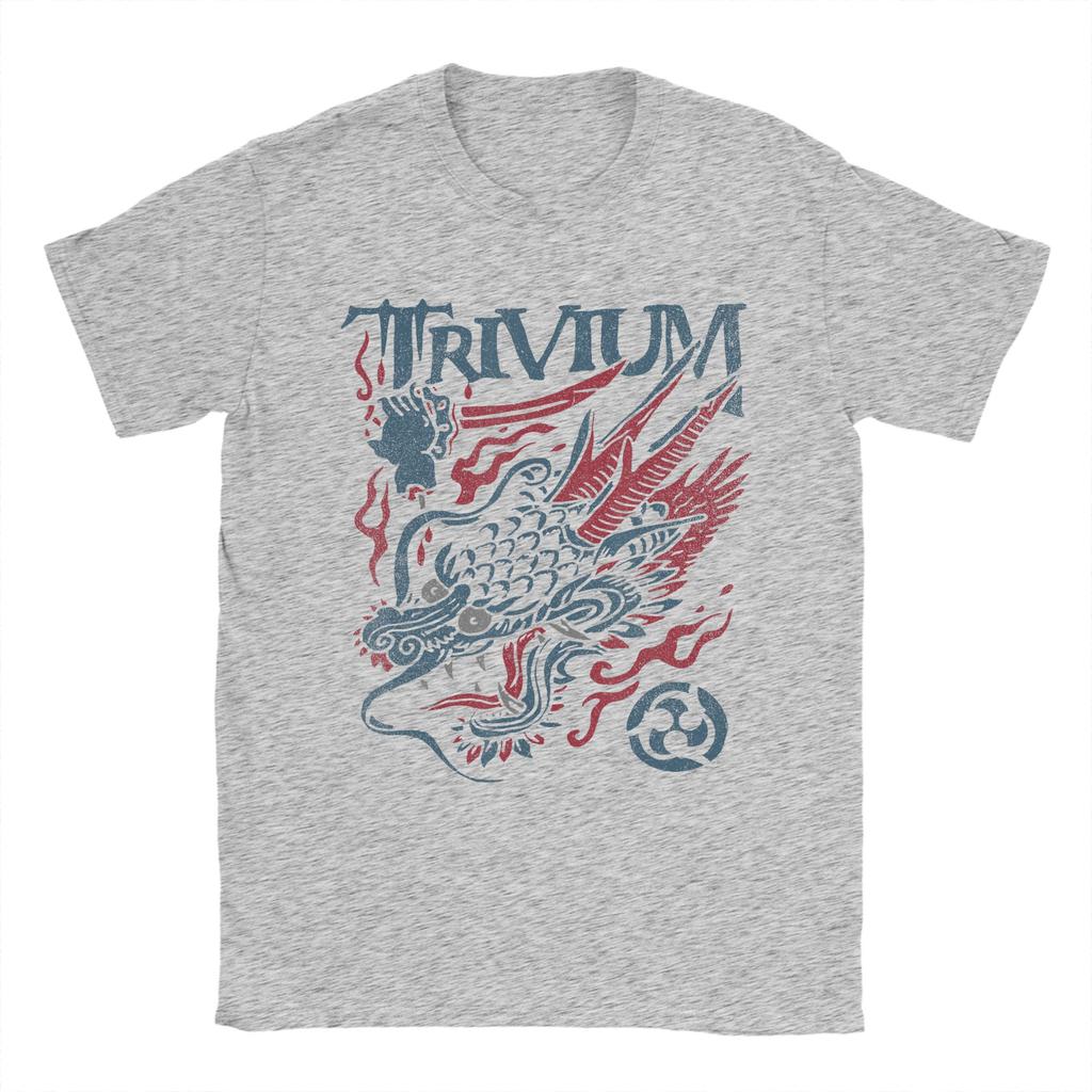 Trivium Screaming Dragon T Shirts Unisexs Cotton Novelty TShirt Crewneck Tees Short Sleeve Tops Summer