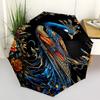 1pc Peacock flowersOpen/Close Umbrella-Windproof, Compact Travel Umbrella, Sturdy 8-Rib Shaft, Outdoor Accessory, 1111