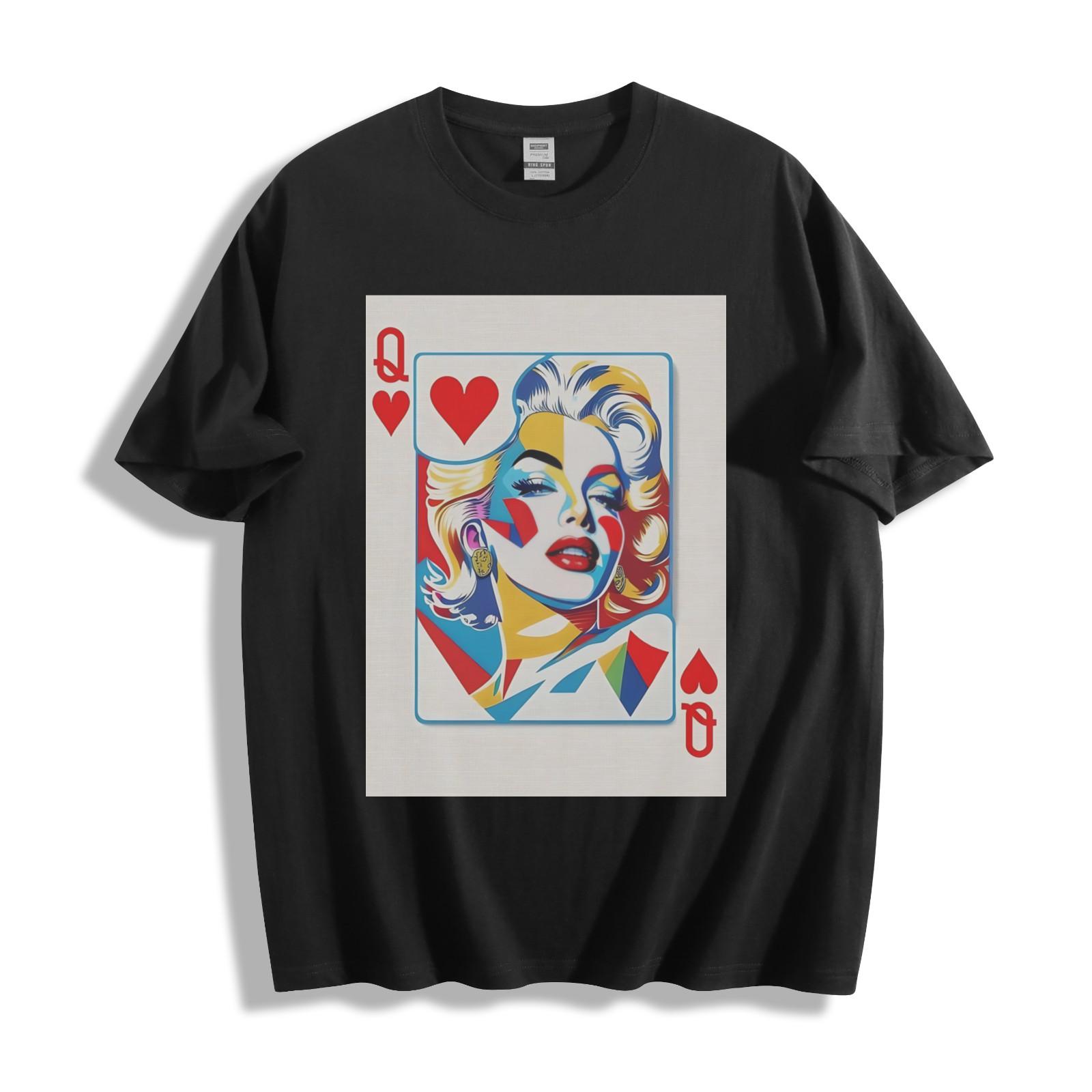 Queen of Hearts Marilyn Monroe T-Shirt Mens Womens Tees Top - Vibrant Pop Art Unisex Tee XL