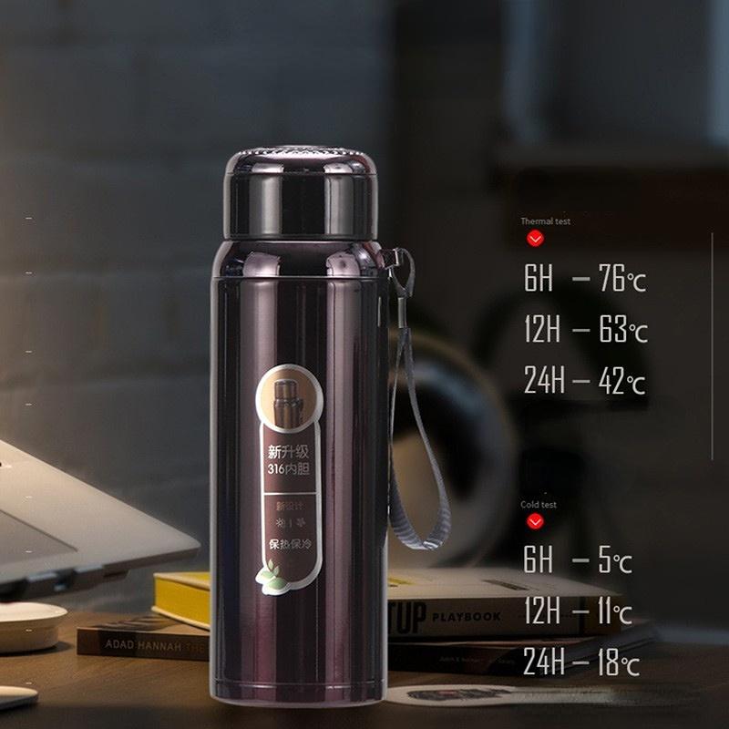 Large Capacity Multi-function Thermos Cup 1000ml Vacuum Flasks Portable Stainless Steel Thermos Cup Water Bottle Travel Tea Mug Office Thermos Cup