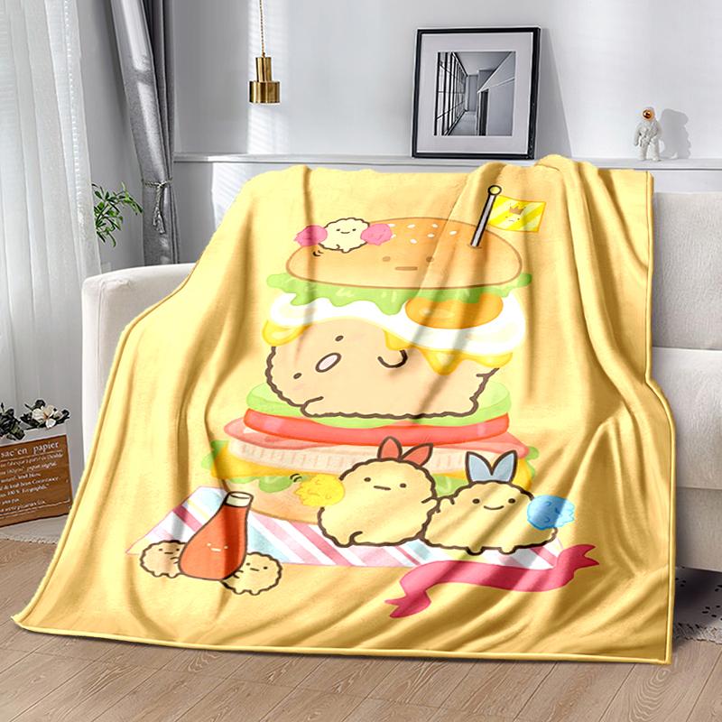 1pc Blanket Sumikko Gurashi2 Print Design, Lightweight Blanket for Sofa, Bed- Soft &Warm, Gift for All Seasons like Christmas, Halloween