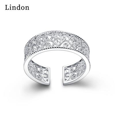 Lindon Classic Copper Alloy Zirkónový prsteň Dámske šperky Svadobný darček na párty