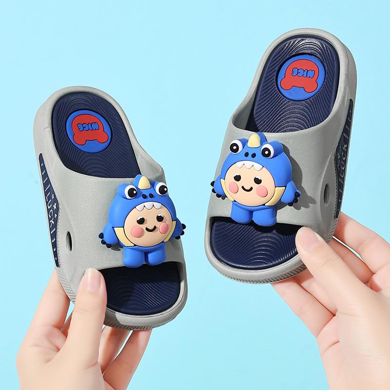 Cartoon Non-slip Soft Sole Slippers for Kids and Adults - Summer Home & Bath Shoes