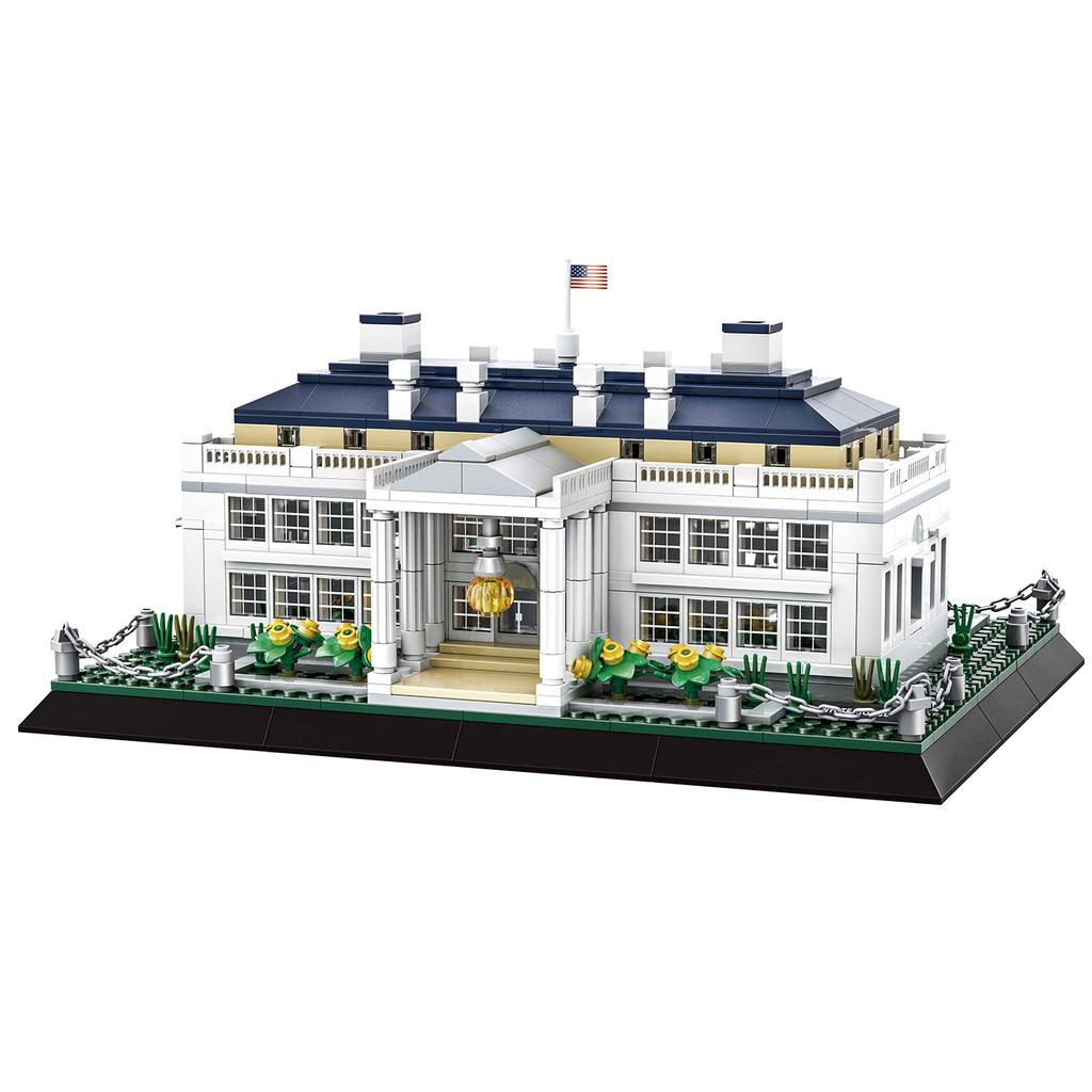 First-Class 4214 High-Standard Assembly First-Class Building-Bricks - High-Standard Us First-Class Washington White First-Class House Building-Set