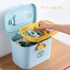 Family Medication Box Portable First Aid Box Organizer with Easy to Open Buckle Snap