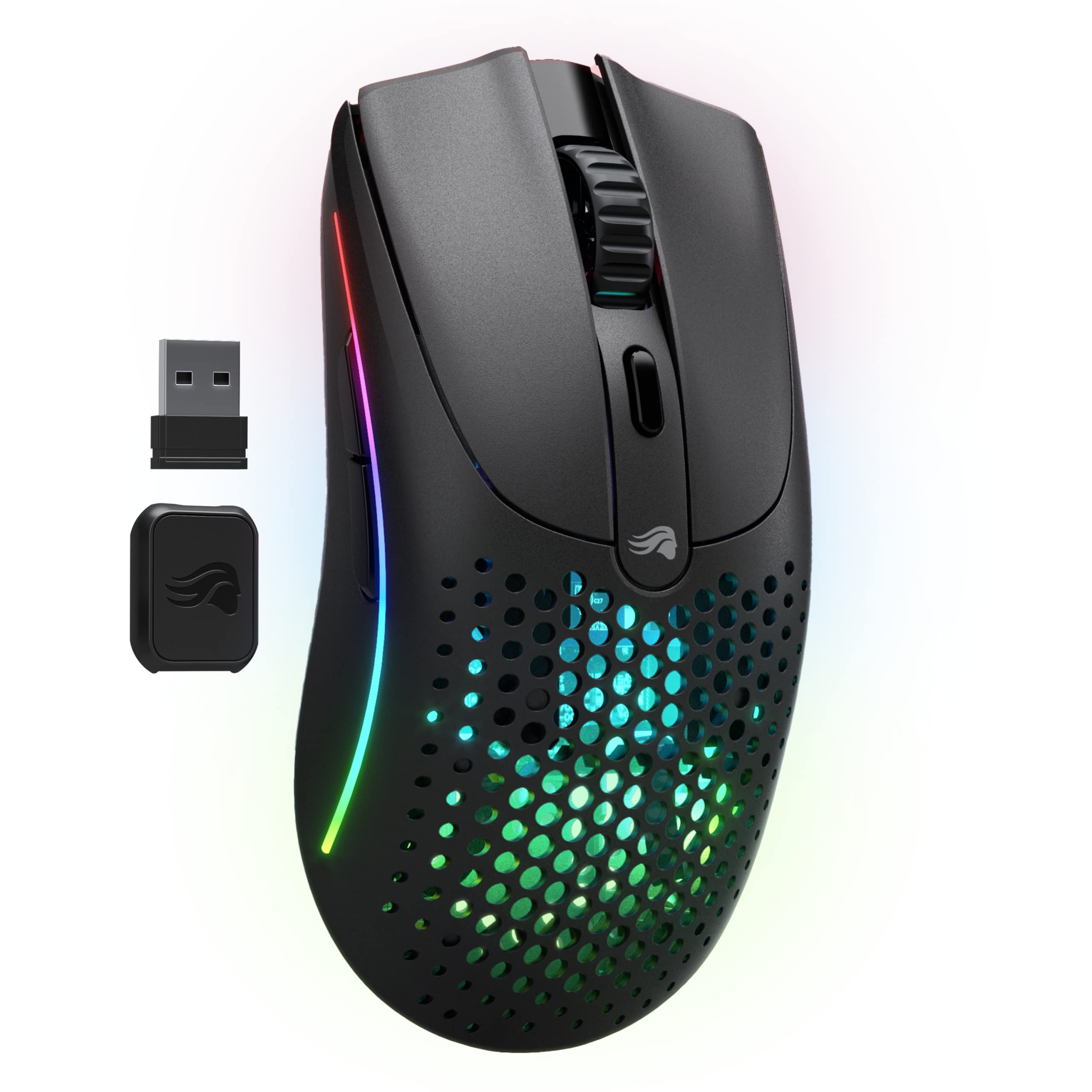 

Glorious MODEL O 2 Wireless Gaming Large RGB Wireless and Bluetooth Connection Matte MS667 Mouse, Ultra-Lightweight 68g, Capacity, 2.4G Compatible, чорний