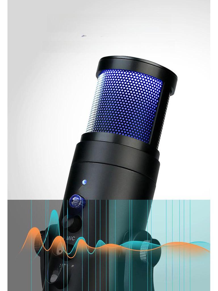 RGB Condenser Microphone for Gaming, Streaming, Karaoke, and Conferences