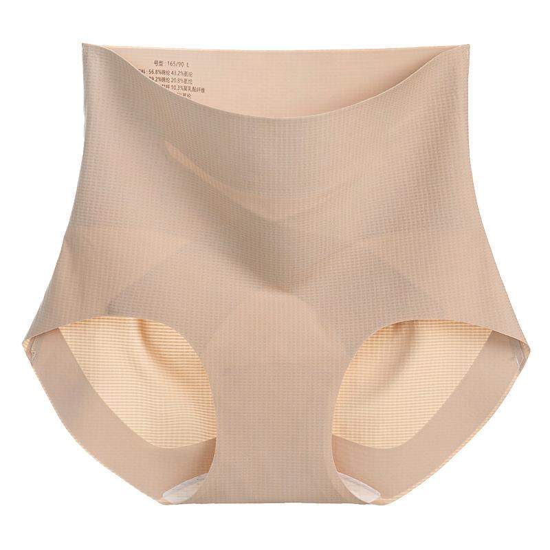 Large Size Female Spring and Autumn Abdominal Non Mark Breathable Light Plastic 10A Antibacterial Crotch High Waist Triangle Briefs