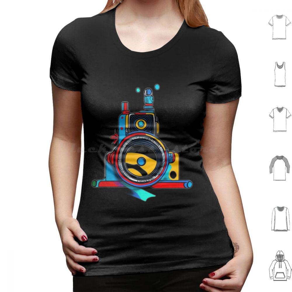 Fotografia T Shirt 6xl Cotton Cool Tee Fotografia Magliette Retro Film Sculpture Cinema Fotografia Vintage Camera Hasselblad