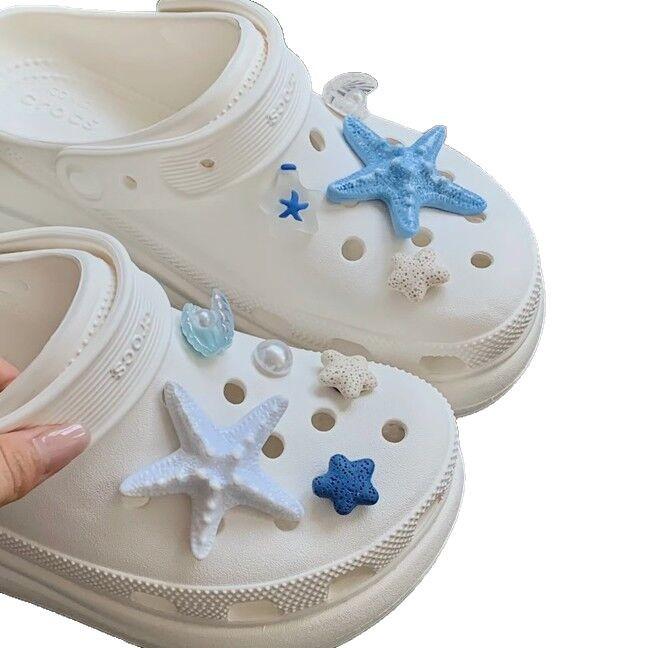 Starfish & Shell Detachable Shoe Buckle Accessories – Compatible with Xiaohongshu Style