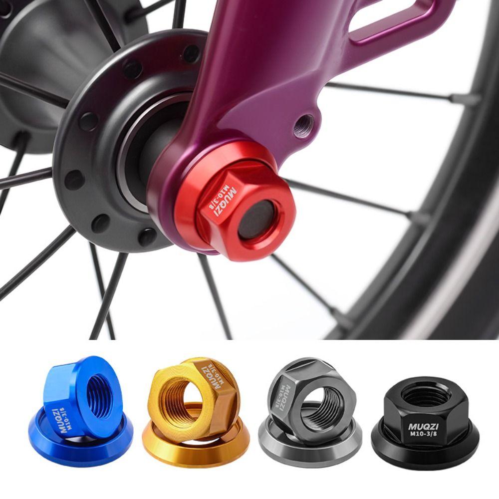 2pcs High Strength Rear Axle Screw Aluminum Zinc Zinc Alloy Bike Accessories Bicycle Hub Nut Cycling