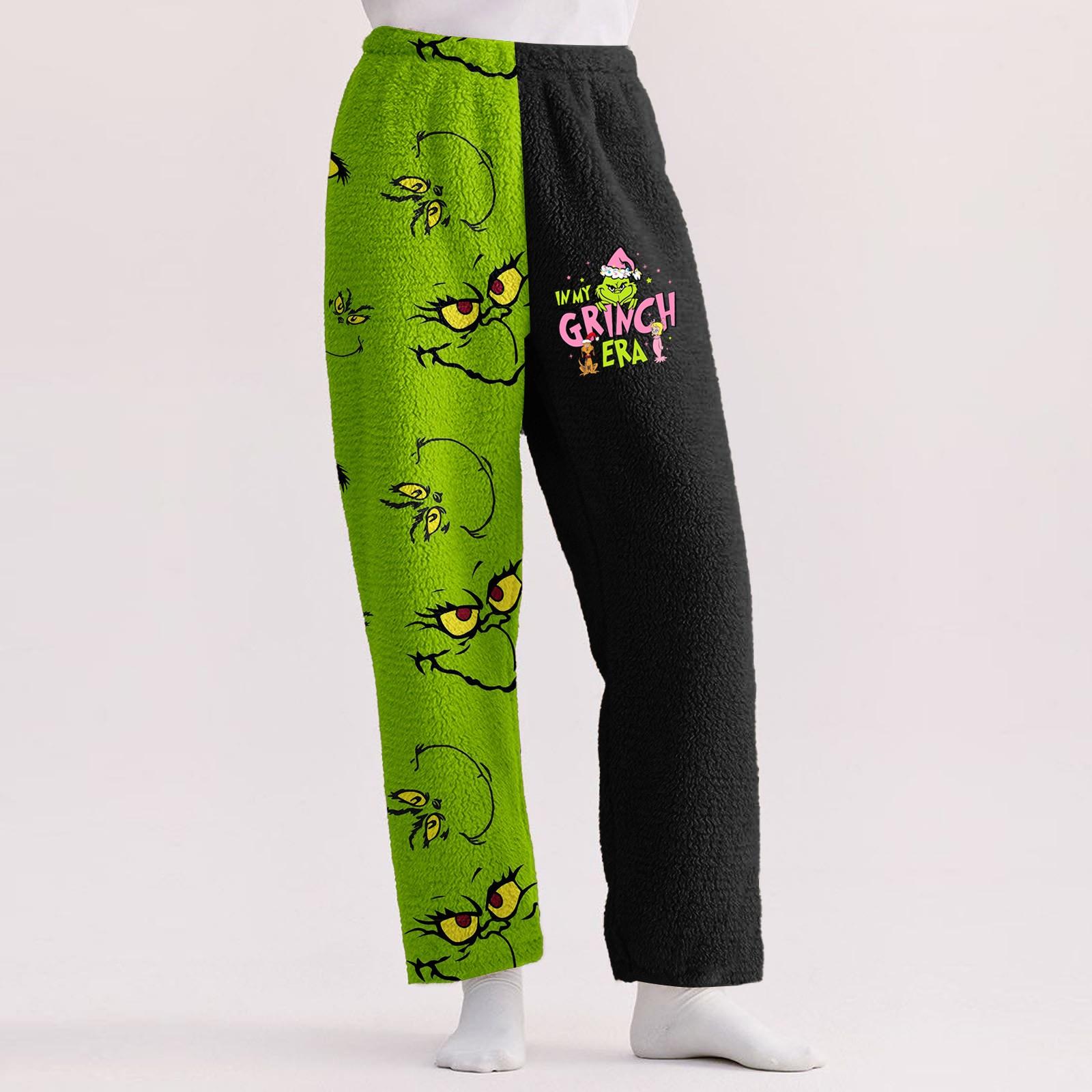 

Женские повседневные свободные фланелевые спальные брюки с рождественским принтом, плюшевые повседневные брюки, удобные спальные брюки S