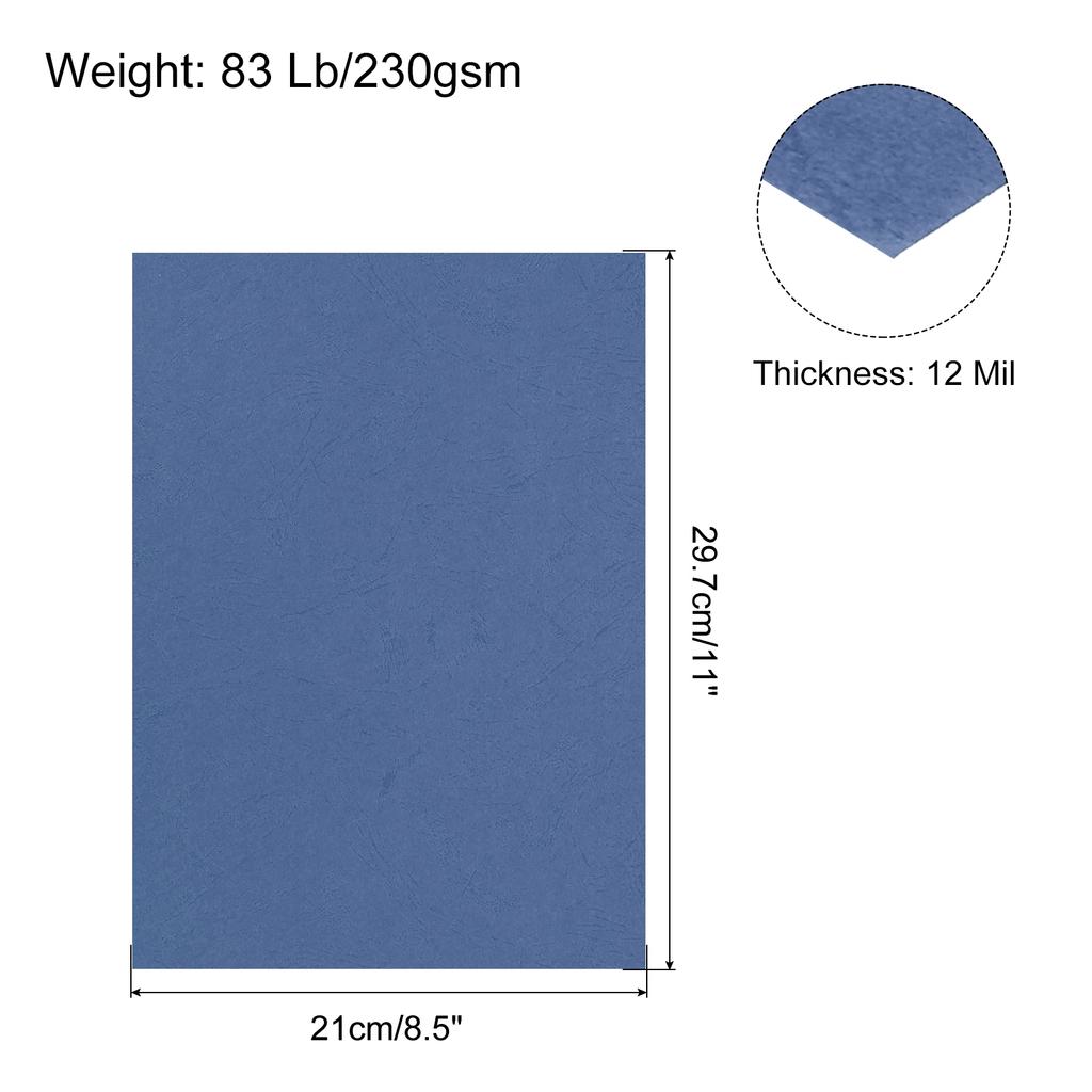 50/100pcs A4 Letter Size Leather Textured Grain Paper Un-Punched Presentation Binding Covers for Business Reports 8.5x11"