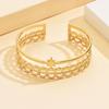 Elegant European Retro Eight-Pointed Star Stainless Steel Lace Bangle