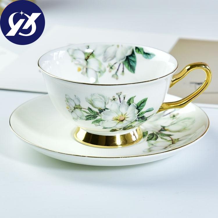 300ml Europe Style Kapok Bone C Na Milk Coffee Mug Porcelain Tea Cup Ceramic Cup Set