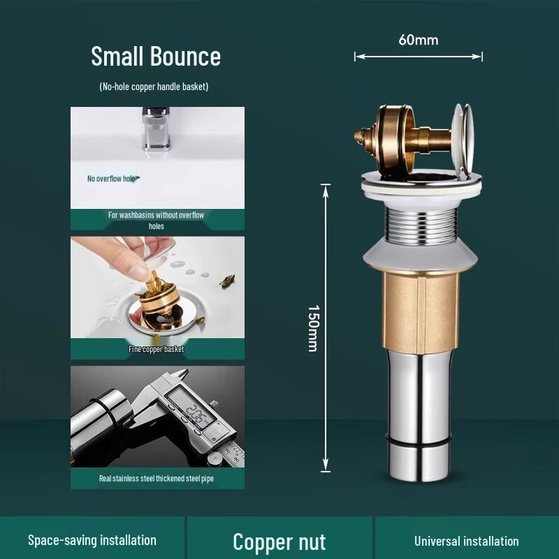 304 Stainless Steel Pop-Up Sink Drainer Set