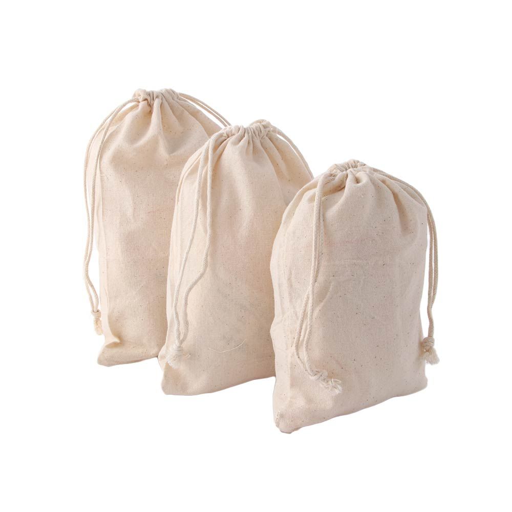 Cotton Fabric Dust Cloth Drawstring Storage Bag Clothes Socks/Underwear Shoes Receive Bag Home Sundry Kids Toy Storage Bags