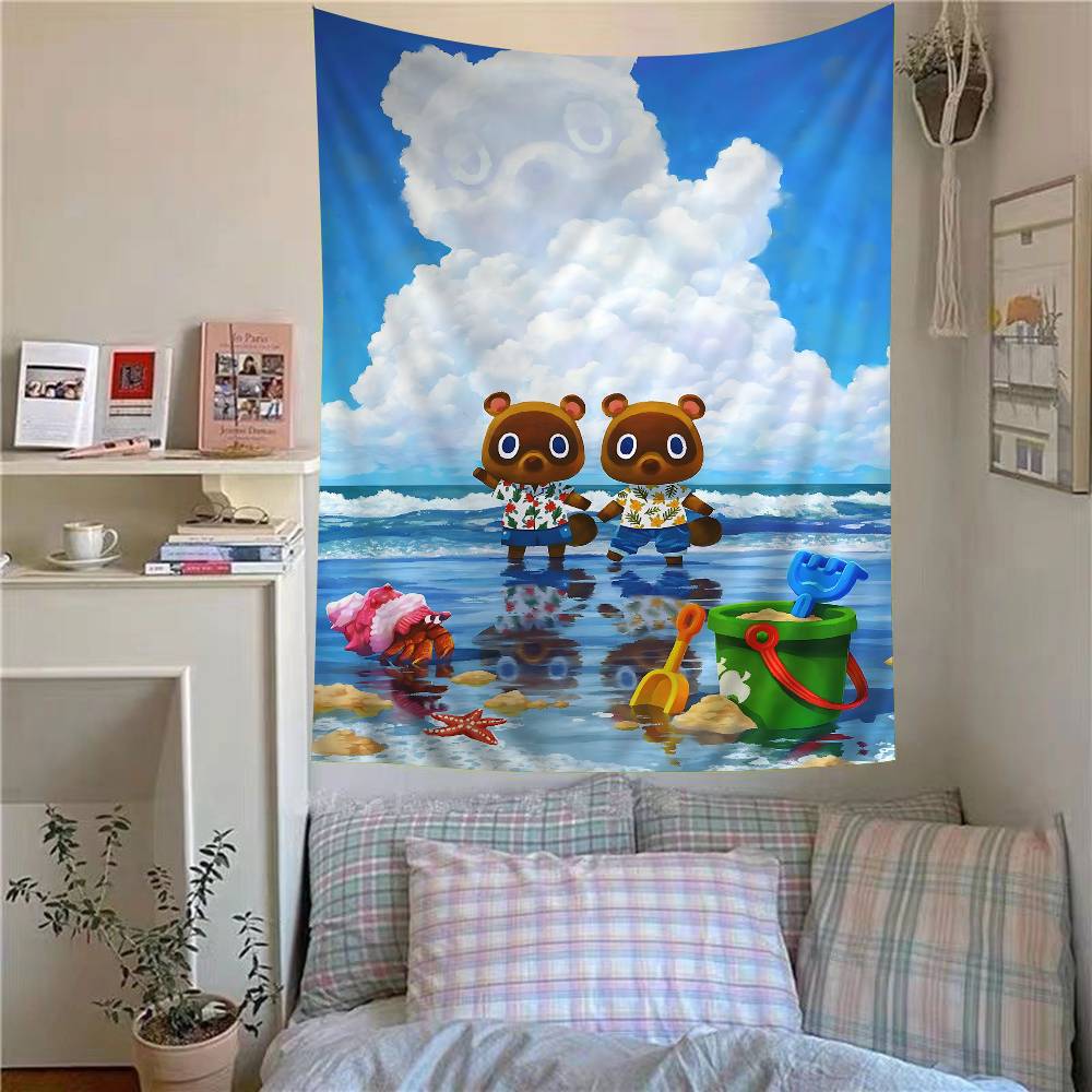 Game AAnimal CCrossing Printed Large Wall Tapestry Art Science Fiction Room Home Decor Decor Blanket 74x94cm(29x37in)
