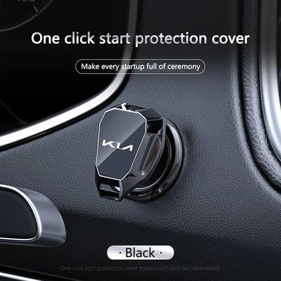 Cubierta Metálica para Botón de Arranque de Coche de Un Solo Toque Accesorios para Caja de Arranque para Rio Soul Seltos Forte K5 K3 Niro Sorento Stinger Sportage