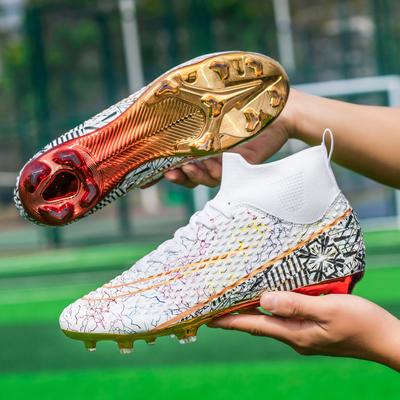 Herren Fußballschuhe Stollen Professionell High-Top Atmungsaktiv Sportlich Fußballstiefel, Outdoor Fußball Trainingsschuhe für FG AG Herren