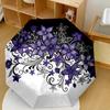 Purple Floral Design Outdoor Automatic Umbrella Sturdy 8Rib Shaft Foldable Design Allseason Travel Stylish Accessory Perfect Gift For Womenment69