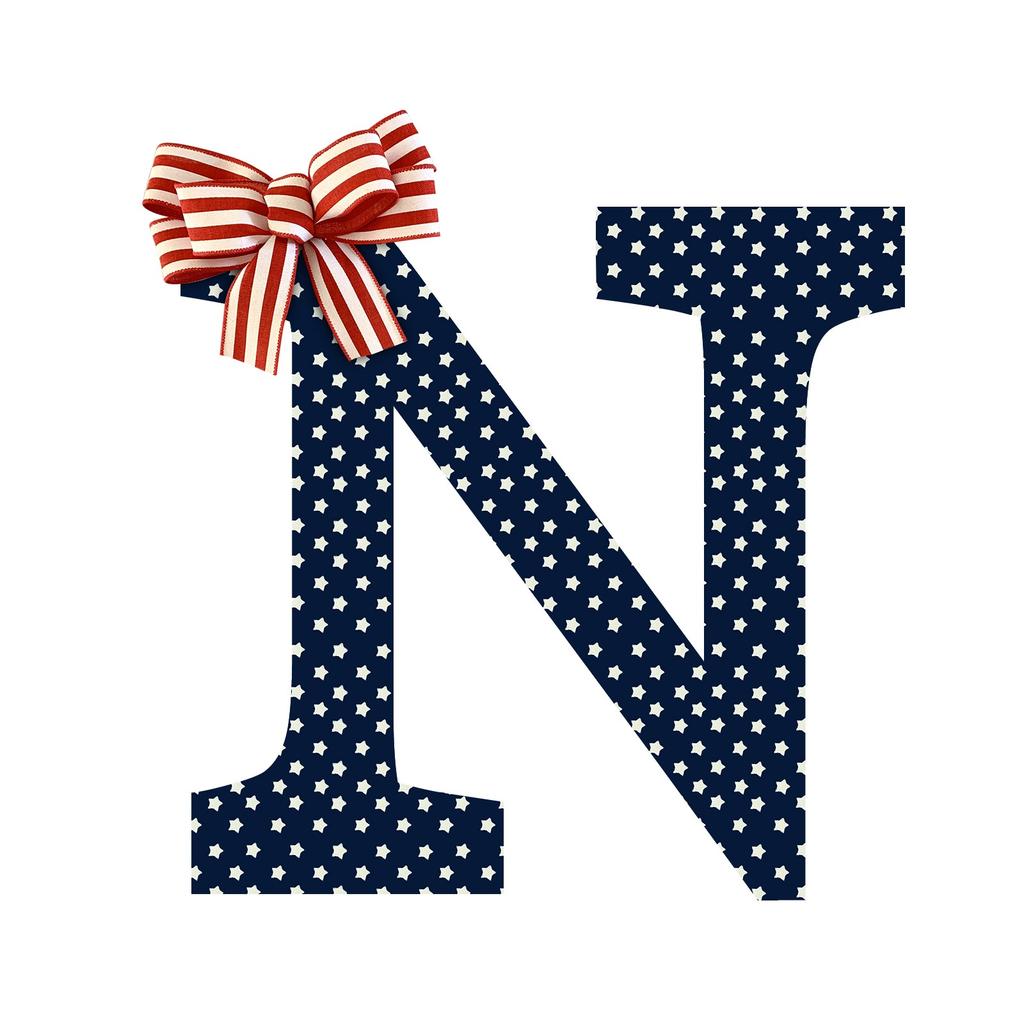 26 Letter House Sign 4th Independence Day Wooden House Sign Decoration