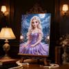 Disney Pearl Painting Frozen Purple Moon Dreamland Creative Art 5D Pearl Embroidery Cross Stitch Kit Handmade DIY Home and Room Decor Gift