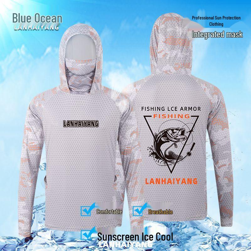 Men's Camouflage Sun-Protective Quick-Dry Ice Silk Fishing Apparel