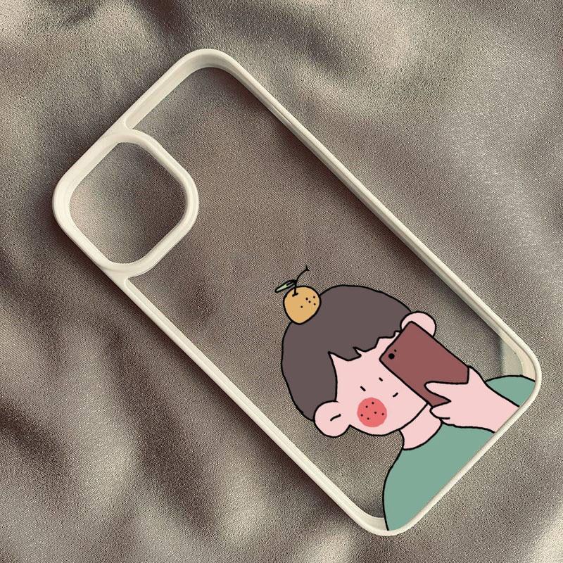 Cute Boy Girls Couple Paired Phone Case for IPhone 14 13 12 11 15 Pro XS Max 7 8 Plus 13Mini SE2 X XR Soft Lovers Cover Fundas