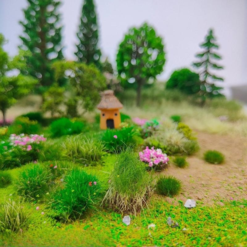 30g/bag DIY Model Mixed with Stone Grass Powder,Simulating Lawn,Sand Table Miniature Landscape Layout with Stone Vegetation
