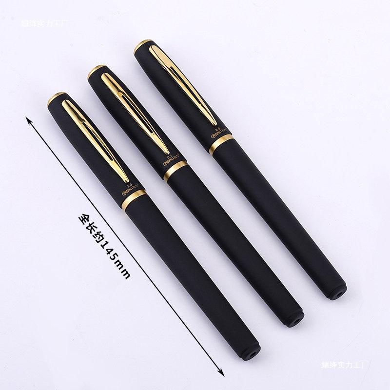 Business Signature Calligraphy Pen 0.7mm Black, Large Refill, Water-Based, for Office Use