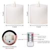 Ivory Flameless Pillar Candles with Remote, LED Candles Battery Operated, Real Wax Electric Candles Flickering
